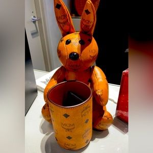 We have a original Leather MCM print Rabbit with a pencil/Pen holder. Only one